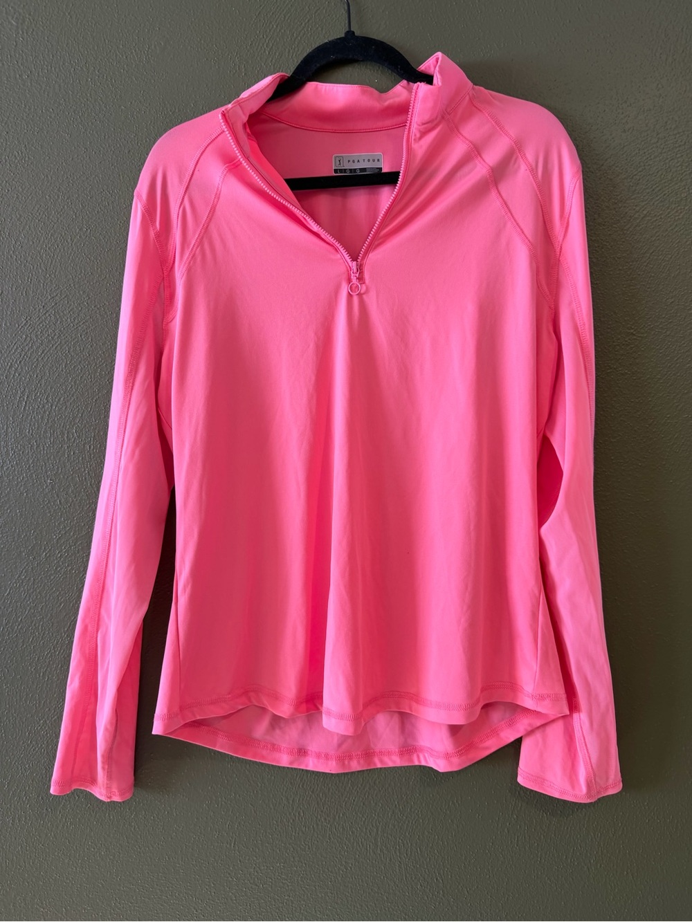 PGA Tour Neon Pink Quarter-Zip Pullover